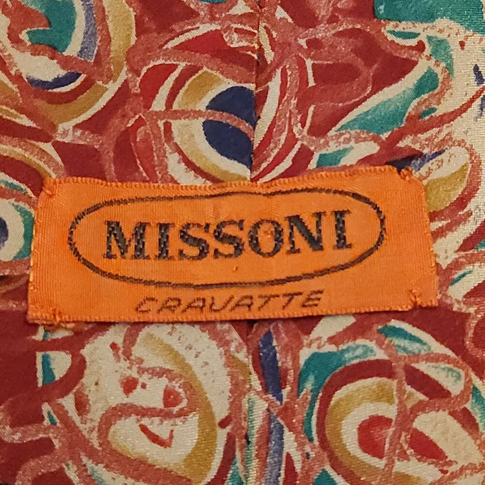 Missoni 100% Silk Printed Tie Business Professional Special Occasion Designer